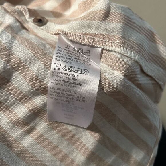 NWT Size 0 Isaac Mizrahi Live! Blouse Stripe - Picture 7 of 8